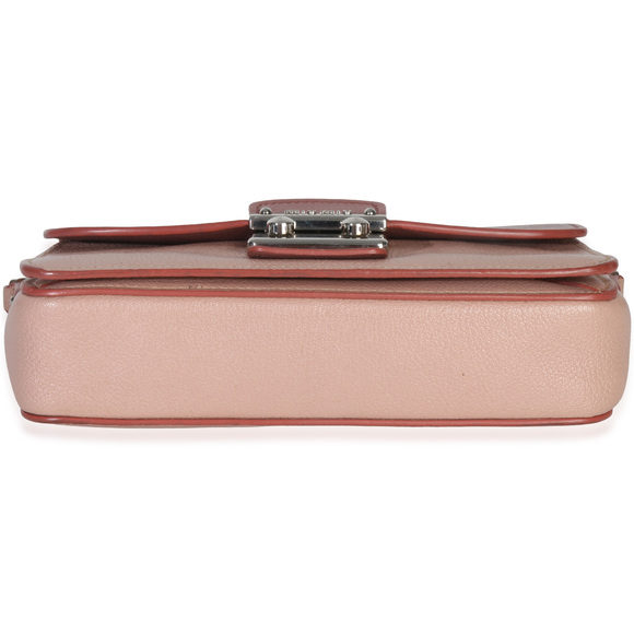 Miu Miu Pink Bicolore Goatskin Madras Chain Shoulder Bag - Picture 5 of 8